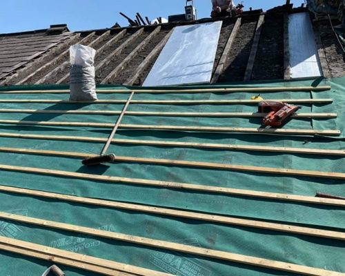 Roofing Services Barnoldswick, Reroof, insulation between rafters & 2 skylights @ Rainhall road, Barnoldswick