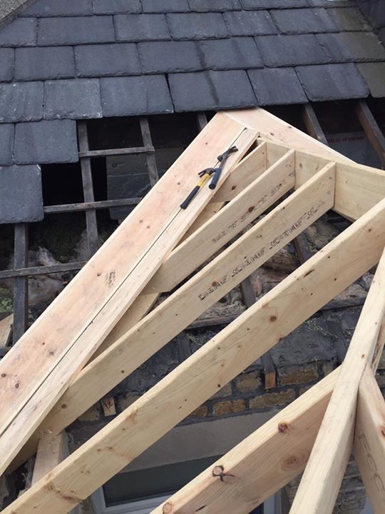 Recent extension roof over in Yorkshire