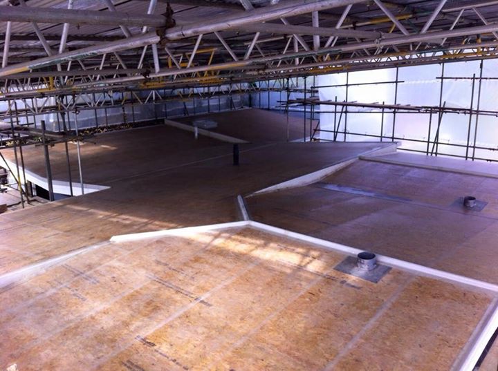 Grp fibreglass flat roofing